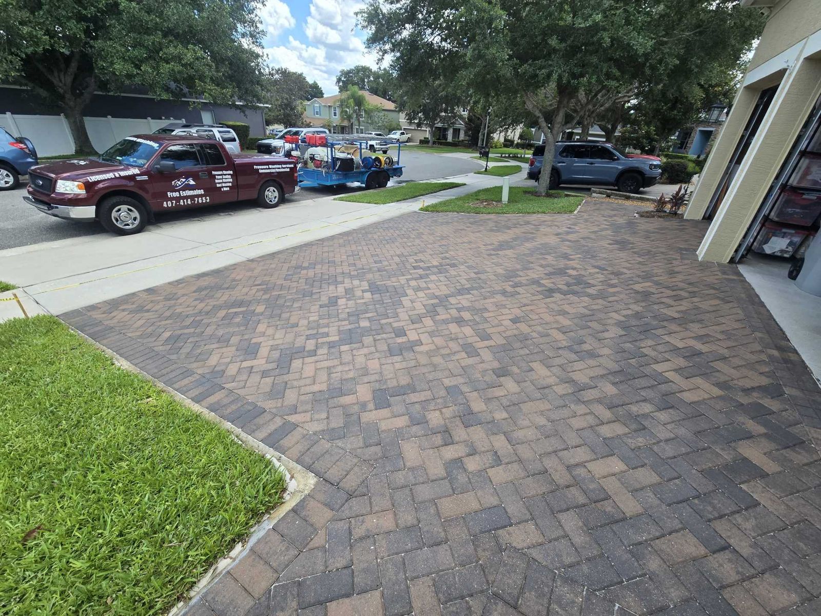 Apopka pavers after sealing