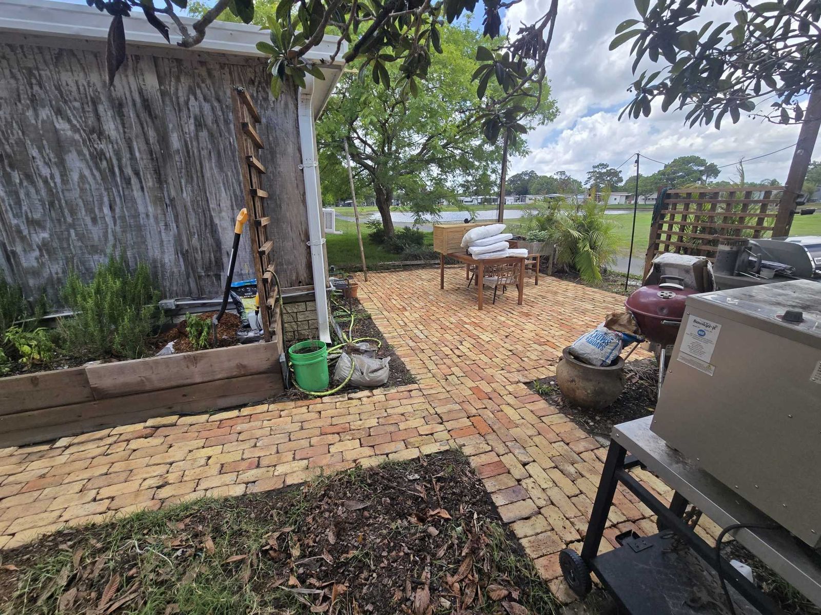 Orlando paver patio after cleaning